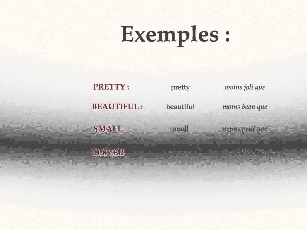comparatif d'egalite anglais
