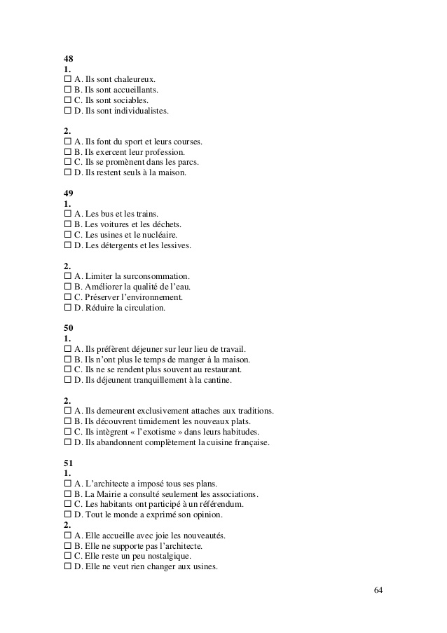 test de connaissance