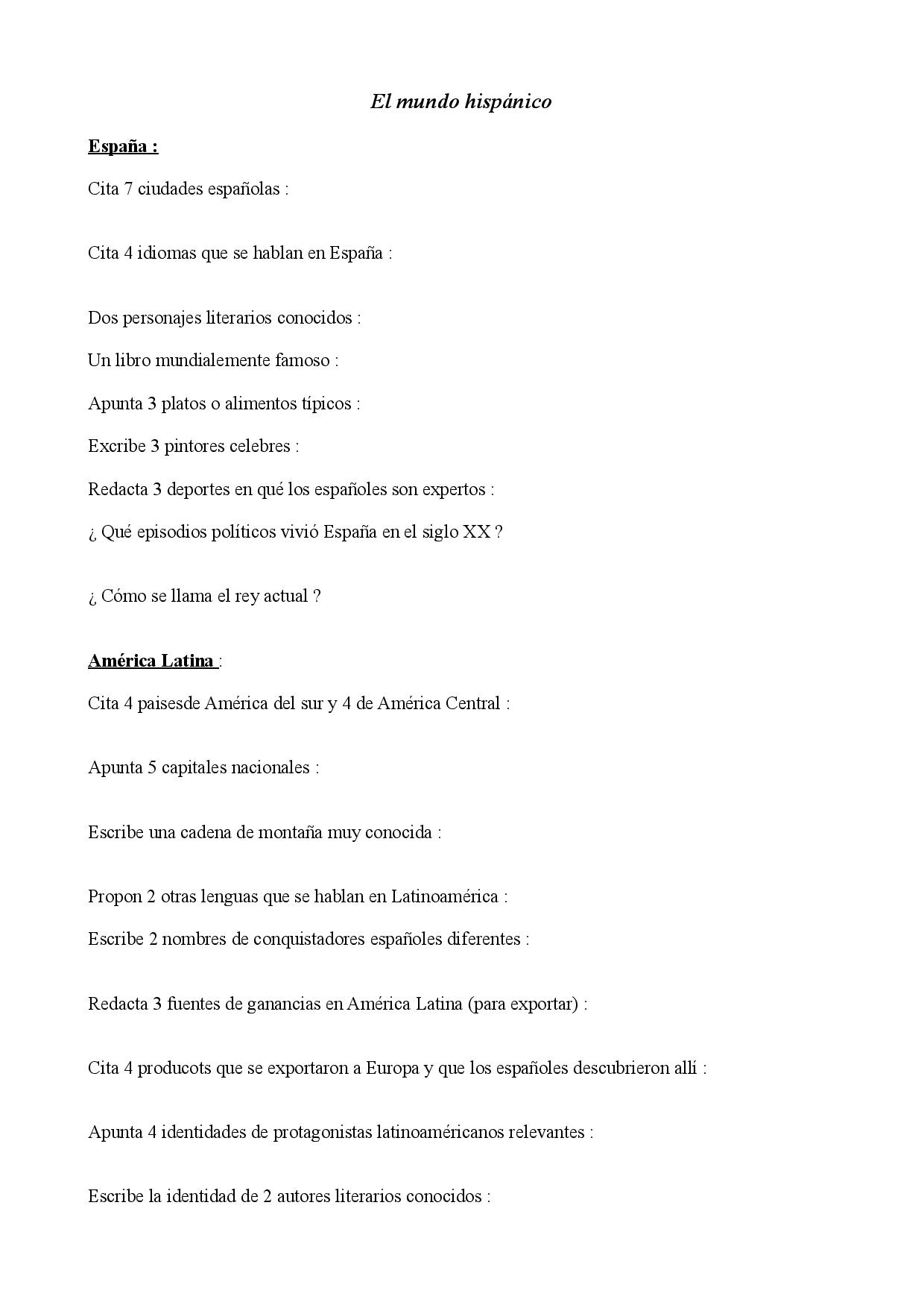 test de culture generale