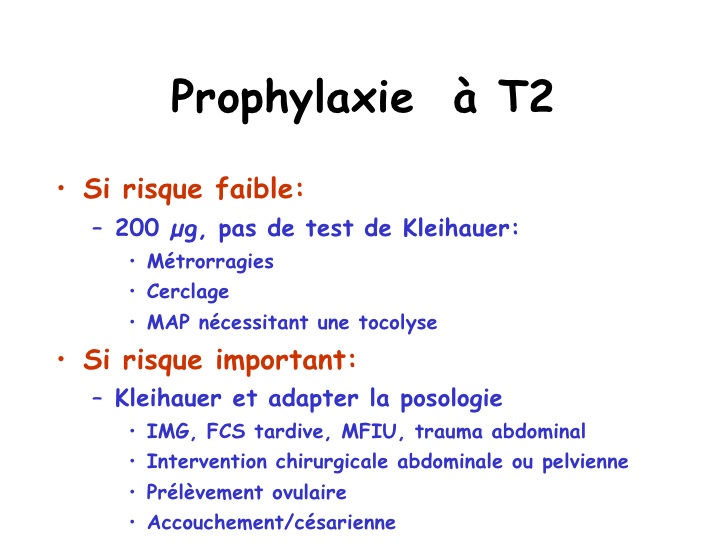 test de kleihauer positif