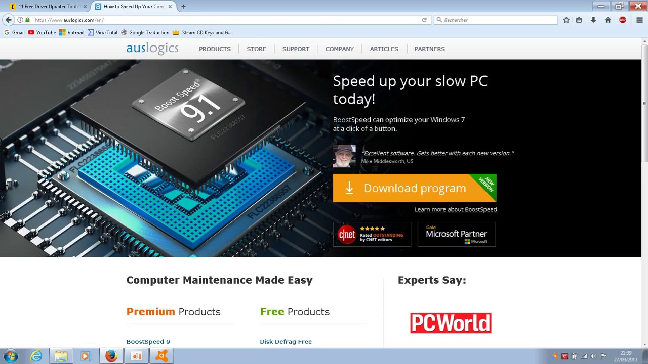 test de telechargement