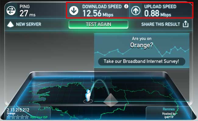 test de telechargement