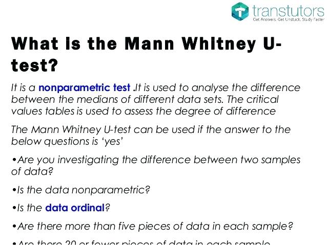 test de u de mann-whitney