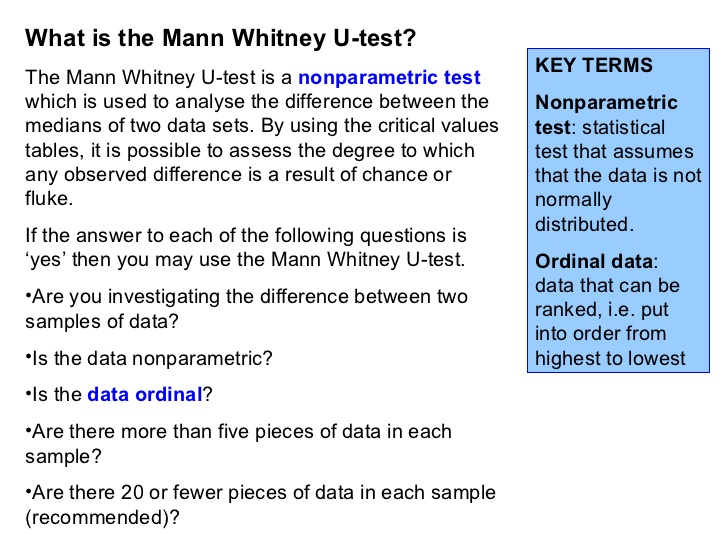 test de u de mann-whitney