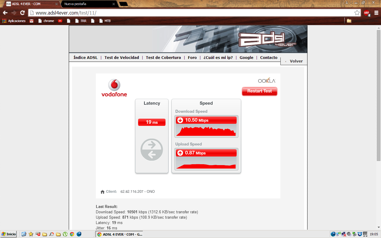 test de velocidad 4ever